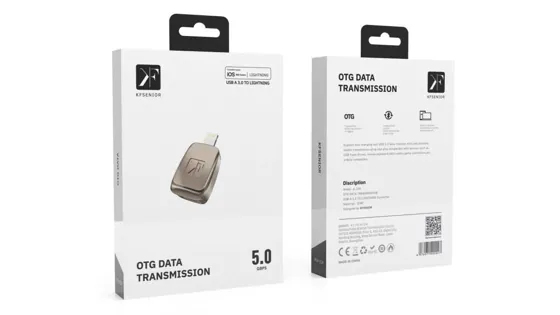 OTG Adapter · USB-A → Lightning — packaging