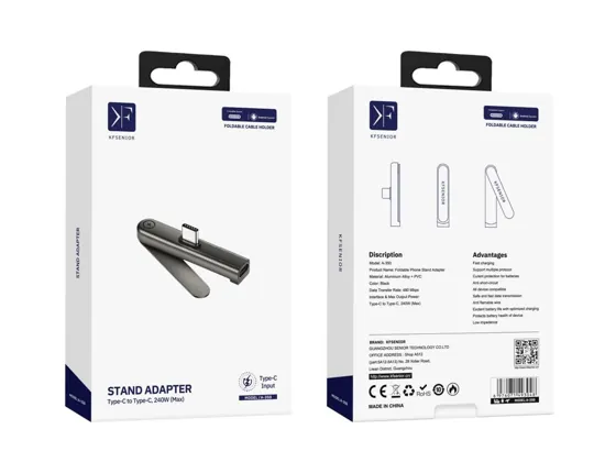 240W USB-C OTG Adapter with Fold-Out Stand — packaging