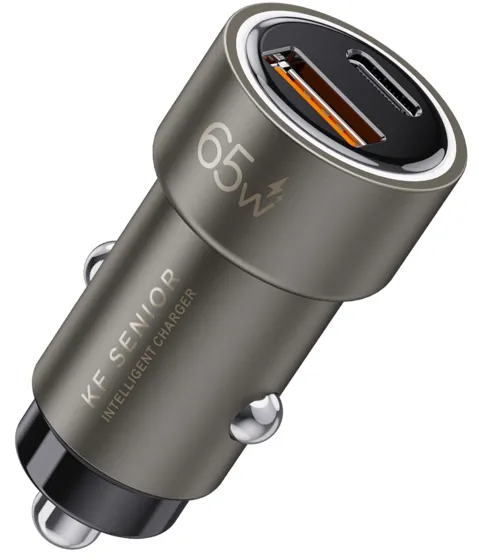 65W Fast Car Charger · USB-C + USB-A — CH-161