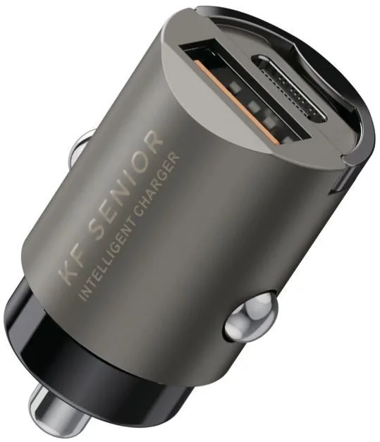 30W Fast Car Charger · USB-C + USB-A — KF Senior CH-162