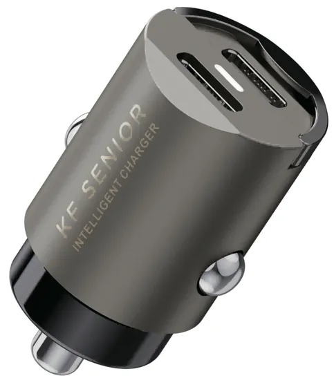 30W Fast Car Charger · 2× USB-C — CH-163