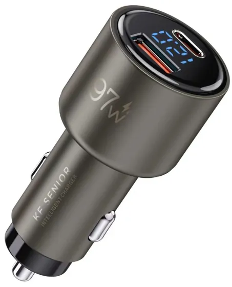 97W Fast Car Charger · USB-C + USB-A — CH-165
