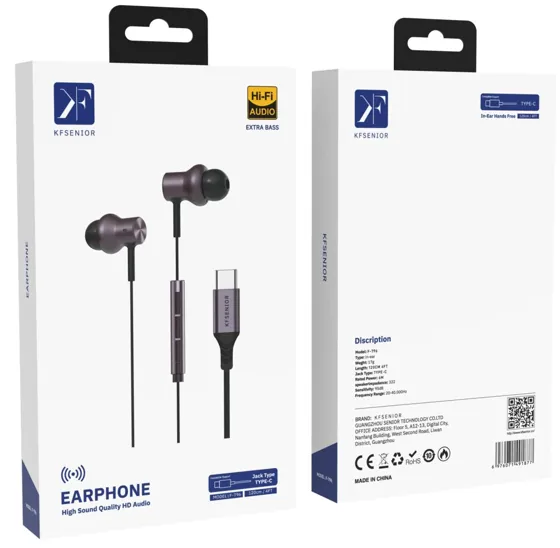 USB-C Wired Earphones — packaging