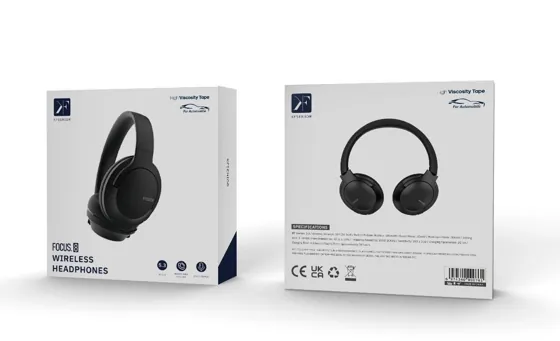 Wireless Over-Ear Headphones · 70h Playtime — packaging