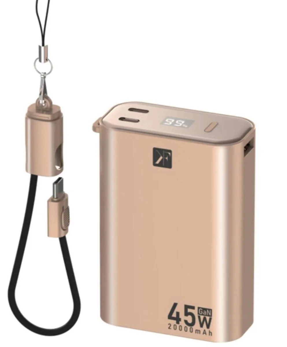 20000mAh Power Bank with Built-in Cable · 45W — KF Senior PW-503