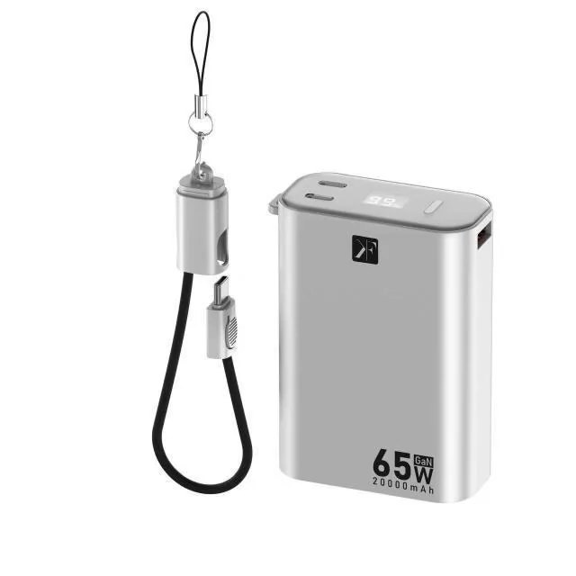 20000mAh Power Bank with Built-in Cable · 65W — KF Senior PW-504