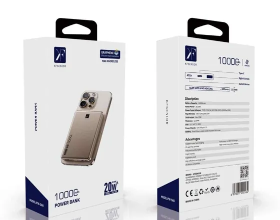 Magnetic Wireless Power Bank · 10000mAh — packaging