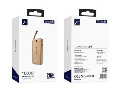 10000mAh Power Bank with Built-in Cable · 20W — packaging