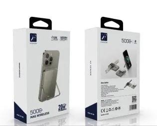 3-in-1 Magnetic Power Bank with Stand · 5000mAh — packaging