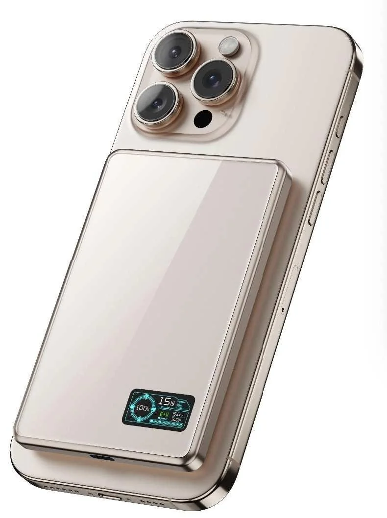 Ultra-Thin Magnetic Wireless Power Bank · 5000mAh — KF Senior PW-595