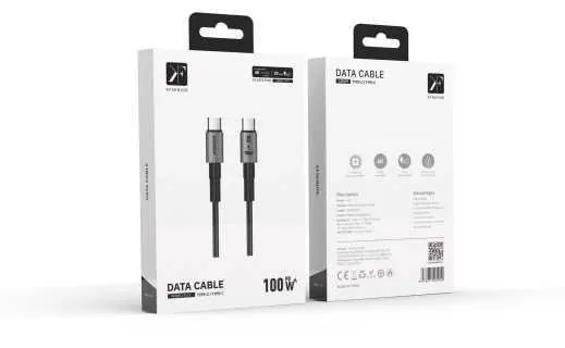 USB-C to USB-C Cable · 100W · 1.2m — packaging