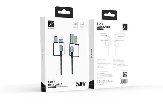6-in-1 Multi-Connector Cable · 240W — packaging