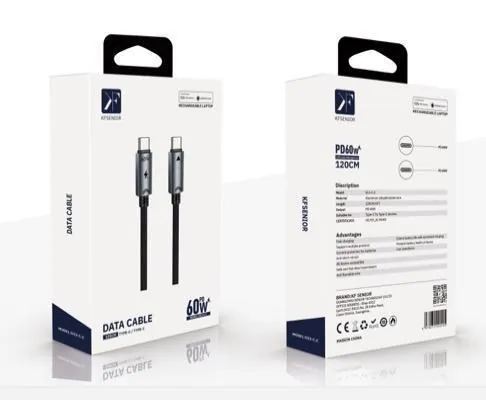 USB-C to USB-C Cable · 60W · 1.2m — packaging