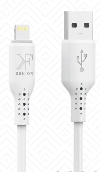 USB-A to Lightning Cable · 2.4A · 1.0m — S18-IP