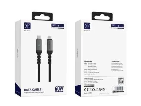 Auto Power-Off USB-C to USB-C Cable · 60W · 1.2m — packaging