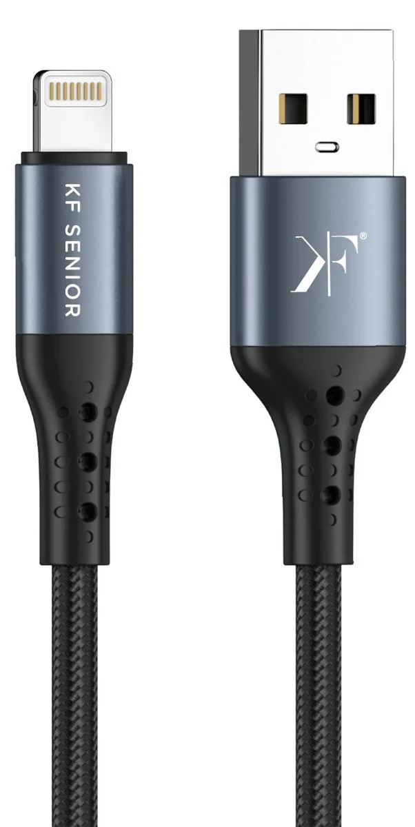 USB-A to Lightning Cable · 2.4A · 1.2m — KF Senior S88-IP