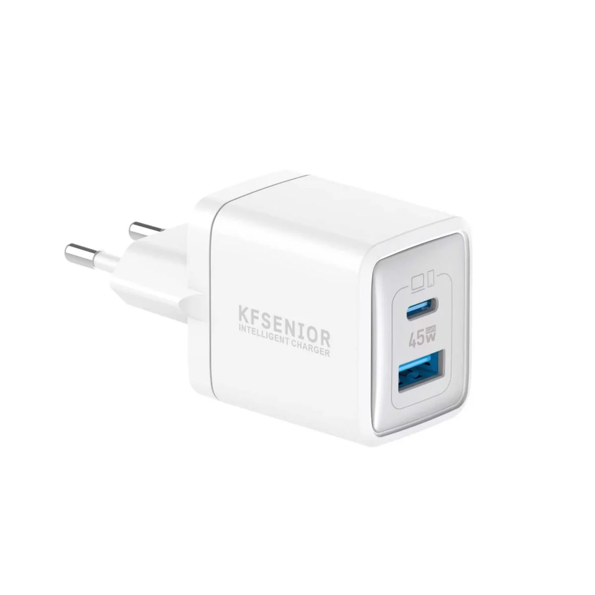 45W GaN Fast Charger · USB-C + USB-A — KF Senior TH-246